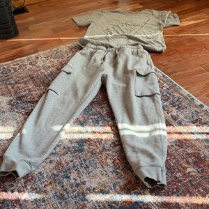 Nike Heather Gray Tee and Joggers Set